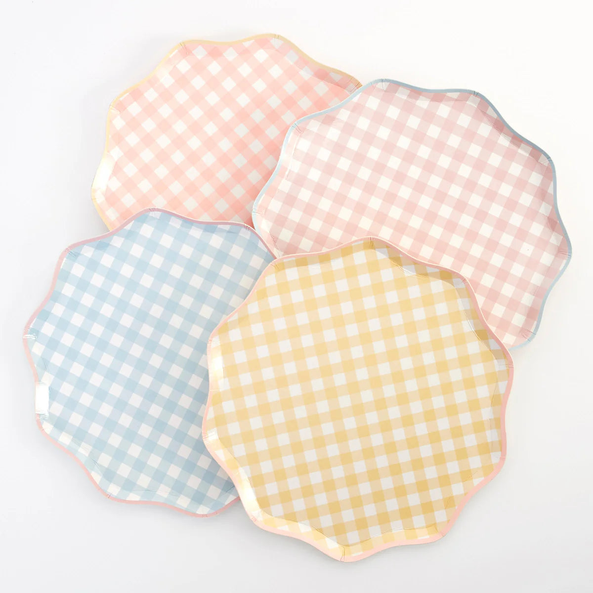 Assorted Gingham Plates Small