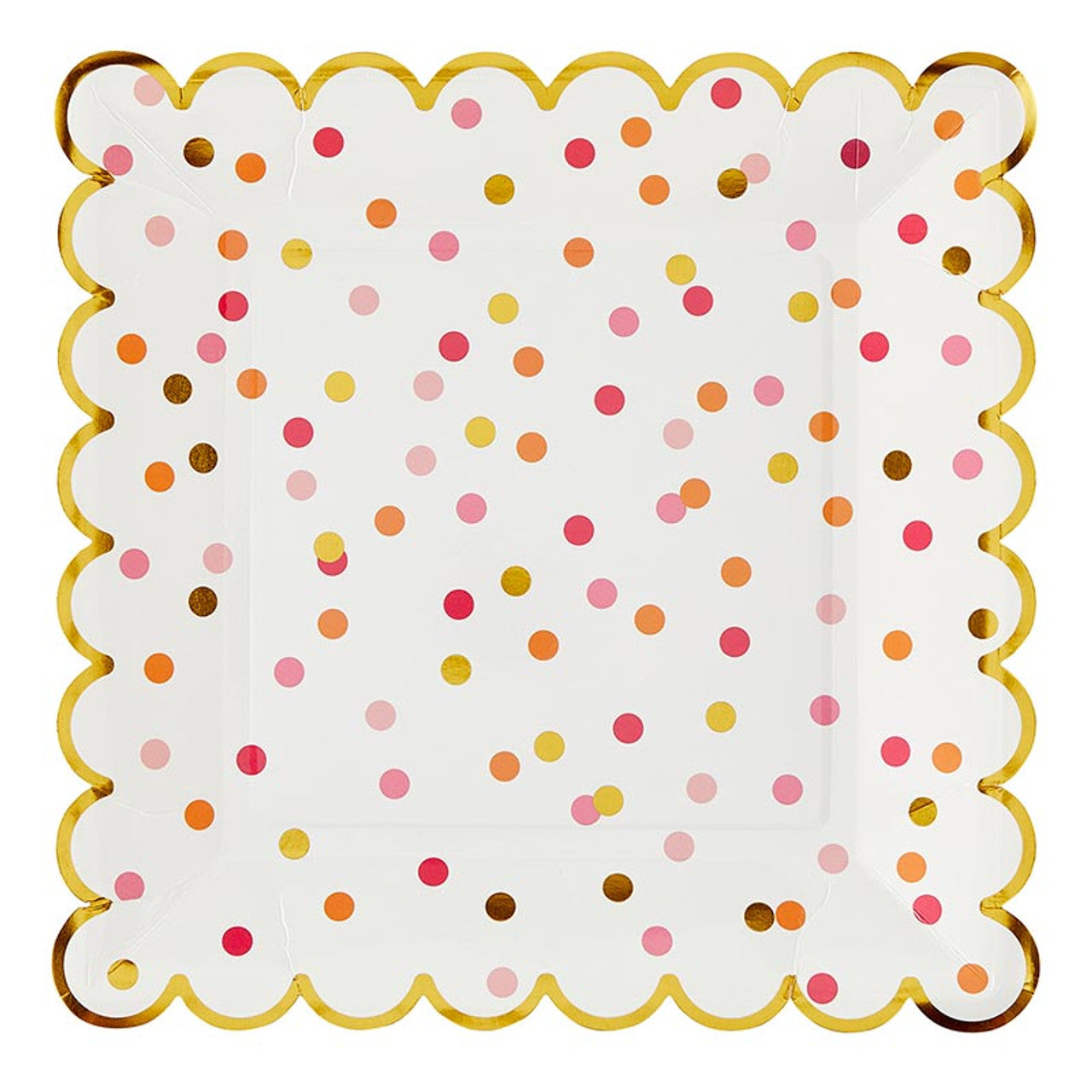 Scalloped Confetti Dinner Plate