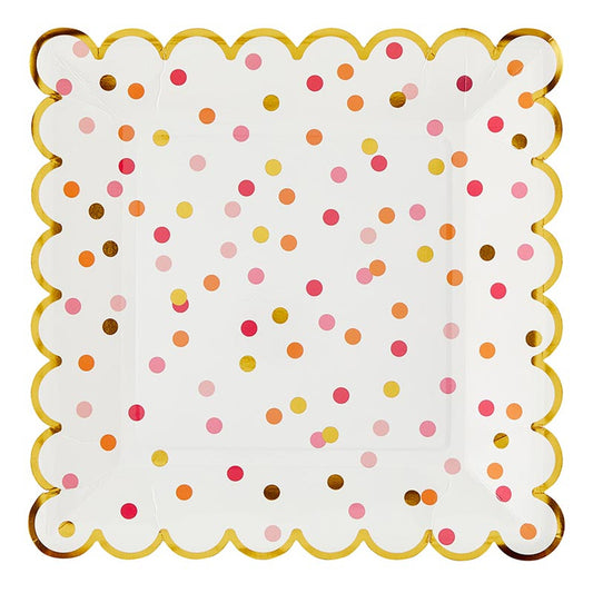 Scalloped Confetti Dinner Plate