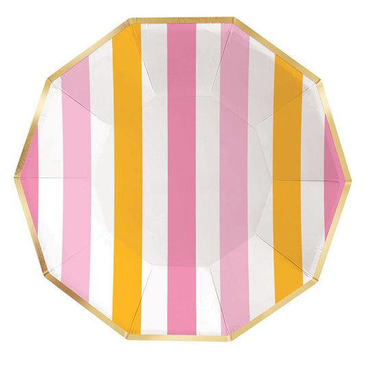 Decagon Stripe Cabana Plate