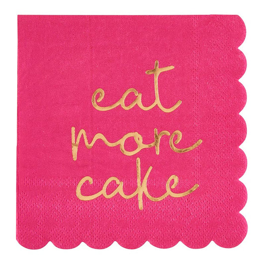 Eat More Cake Cocktail Napkin