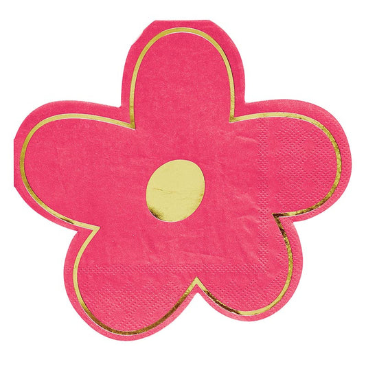 Flower Pink Cocktail Napkin