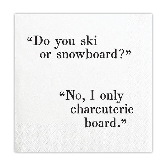 Do You Ski Cocktail Napkin