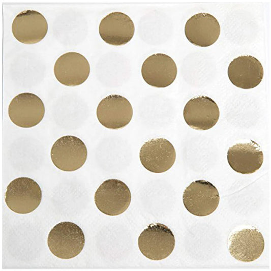 Gold Dots Cocktail Napkin