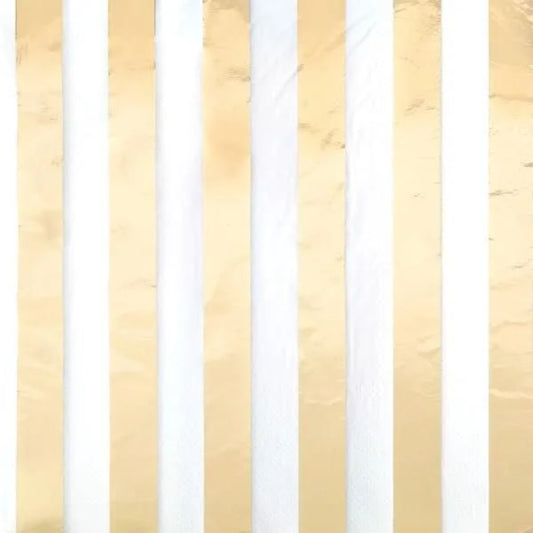 Gold Stripe Lunch Napkin