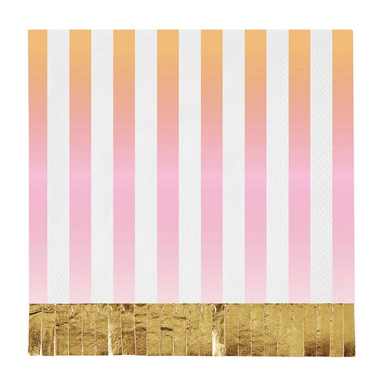 Ombré Stripe Cocktail Napkin