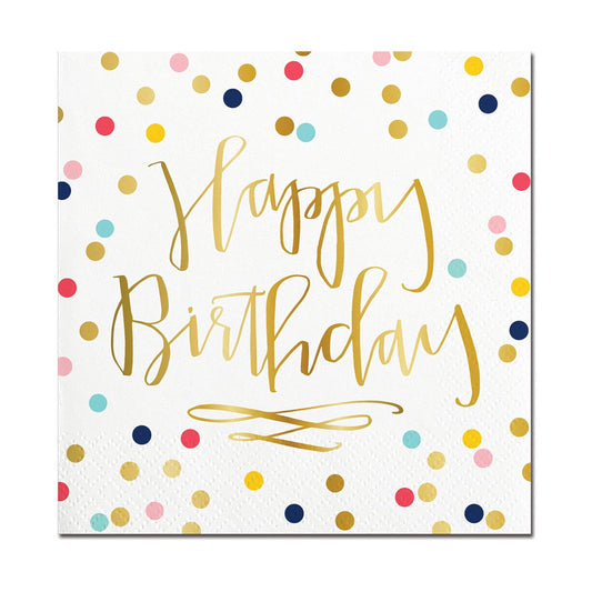 Happy Birthday Cocktail Napkin