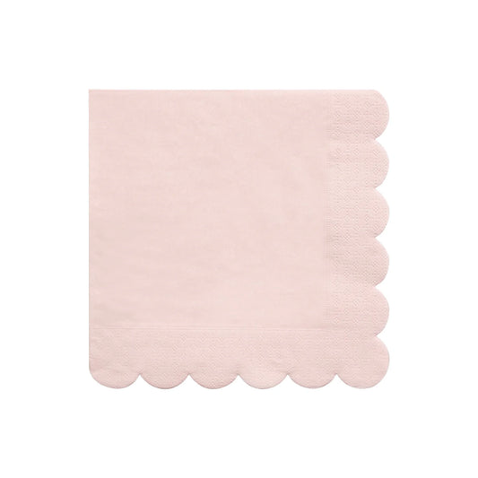 Pink Scalloped Lunch Napkin