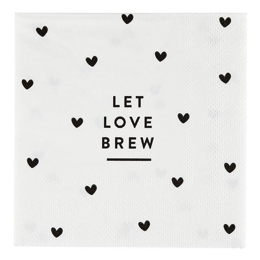Let Love Brew Cocktail Napkin