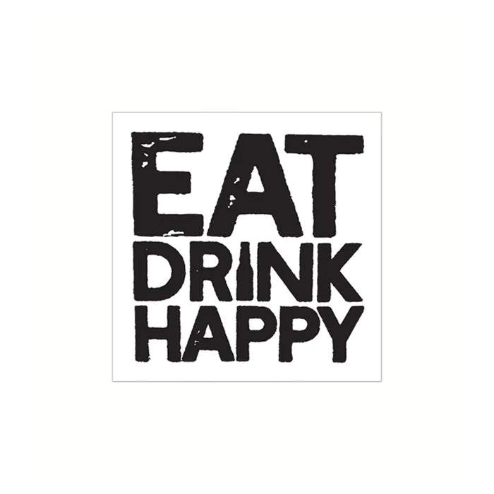 Eat Drink Happy Cocktail Napkin