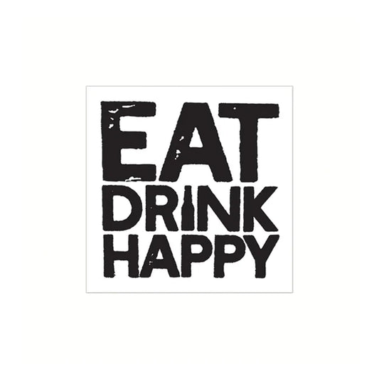 Eat Drink Happy Cocktail Napkin