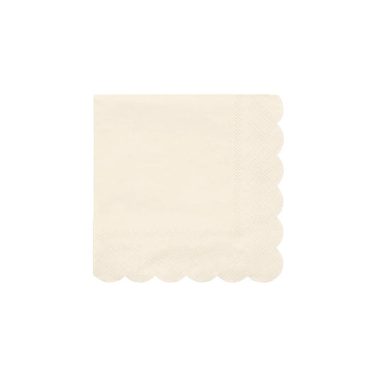 Cream Scalloped Large Napkins