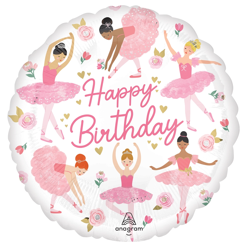 Ballerina Girl Birthday Balloon