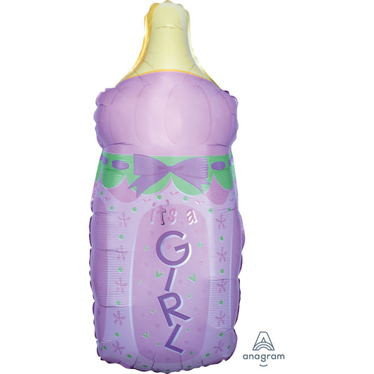 Baby Bottle Girl SuperShape Balloon