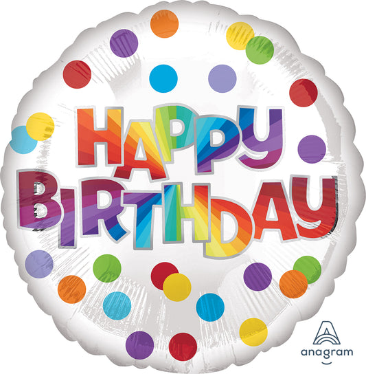 Multicolour Happy Birthday Foil Balloon