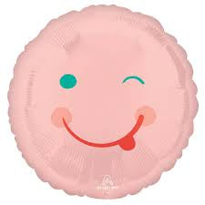 Pink Smiley Foil Balloon