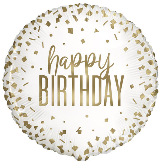 Gold Birthday Confetti Foil Balloon