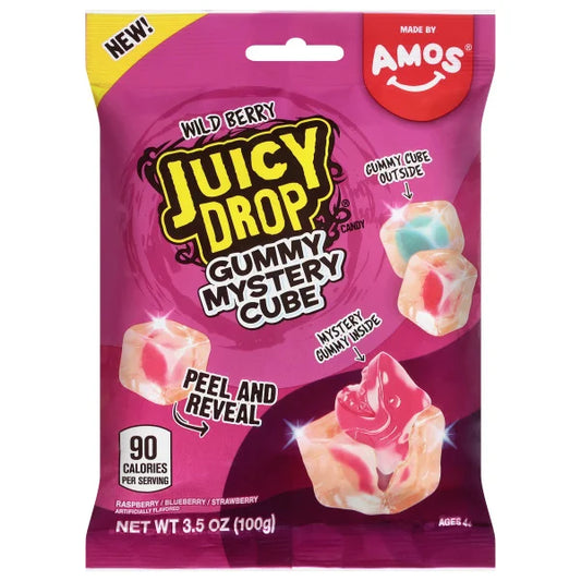 Juicy Drop Gummy Mystery Cube wild berry 5oz Peg Bag