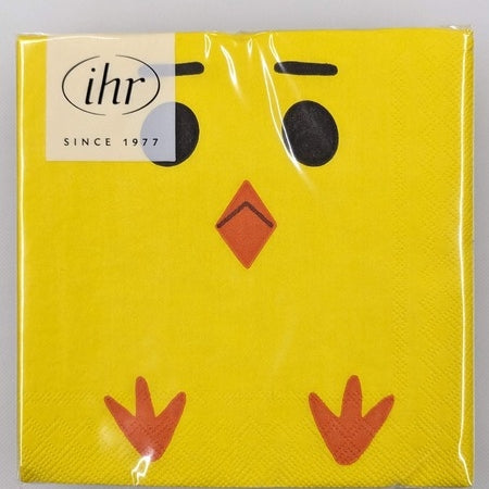Yellow Chick Cocktail Napkins, Chicken Napkins, Farm Party, Barnyard Party, Set of 20 napkins