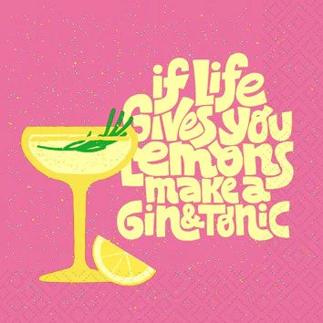 COCKTAIL NAPKIN - GIN & TONIC