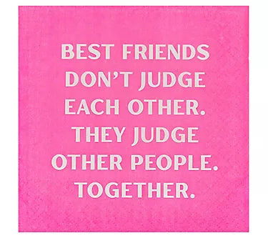 Mary Phillips Best Friends Set of Four CocktailNapkins