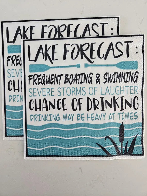 Lake forecast napkin