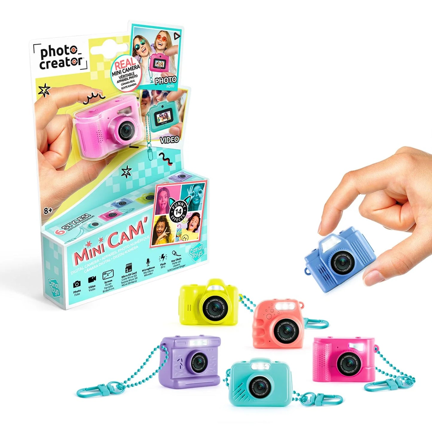 Photo Creator Mini Cam Digital Camera - Keychain Size with 1GB SD Card & 14 Fun Effects
