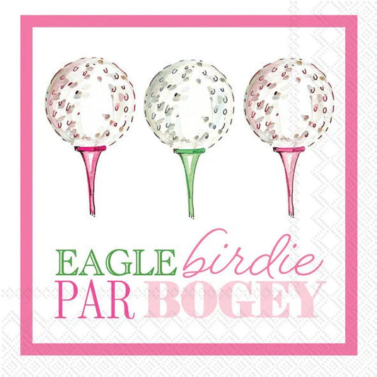 EAGLE BIRDIE PAR GOLF COCKTAIL NAPKIN BY BOSTON INTERNATIONAL
