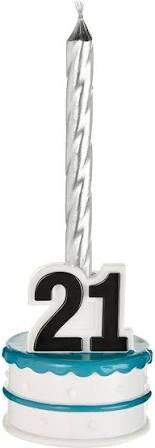 21st beer bottle candle