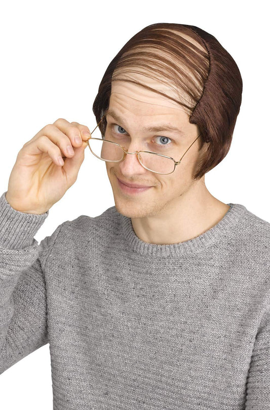 Bald man’s comb over wig