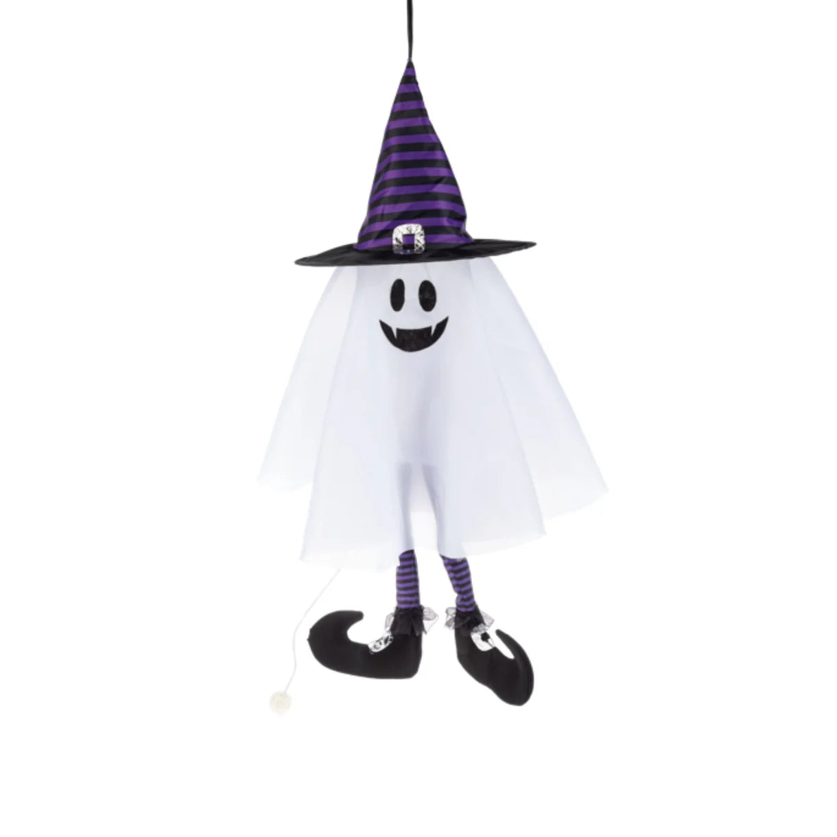 Hanging Kicking & Crackling Jack O Lantern Ghost