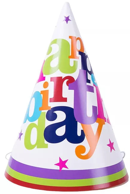 8 pcs Stars Happy Birthday Hats