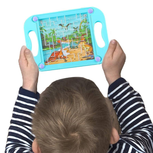 Balance Ball Maze Game - Hand-held Labyrinth Balance Board - Maze Game Toy Train Balance Hand-Eye Coordination Challenges Game Lover Tiny Balls Brain Teasers