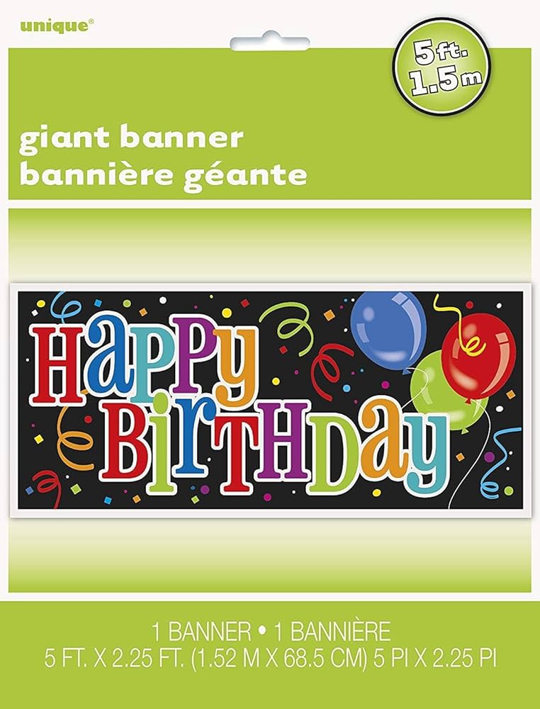 Giant happy birthday banner