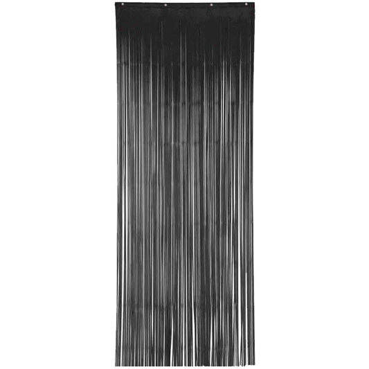 Black door decoration
