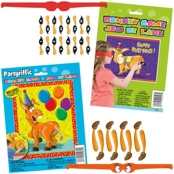 Pin the Tail on the Donkey Game, Kids Birthday Party Games, Pin the Tail Games, Animal Party Supplies, Birthday Decorations, Birthday Games