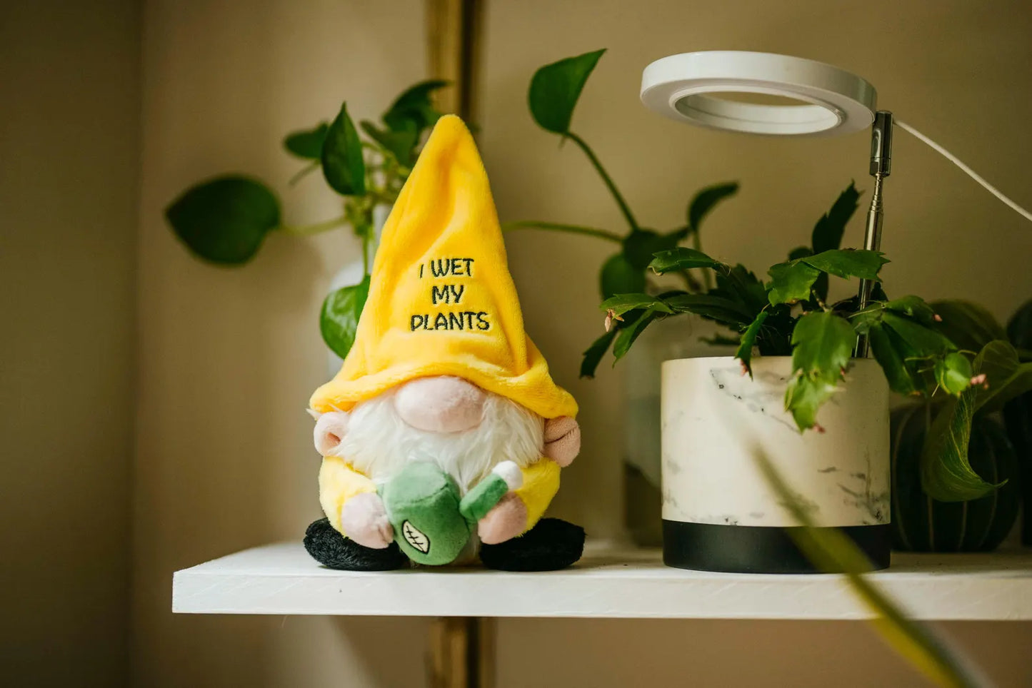 Punchkins Plush Gifts - "I Wet My Plants" Funny Plush White Elephant Gift Gnome Plushie