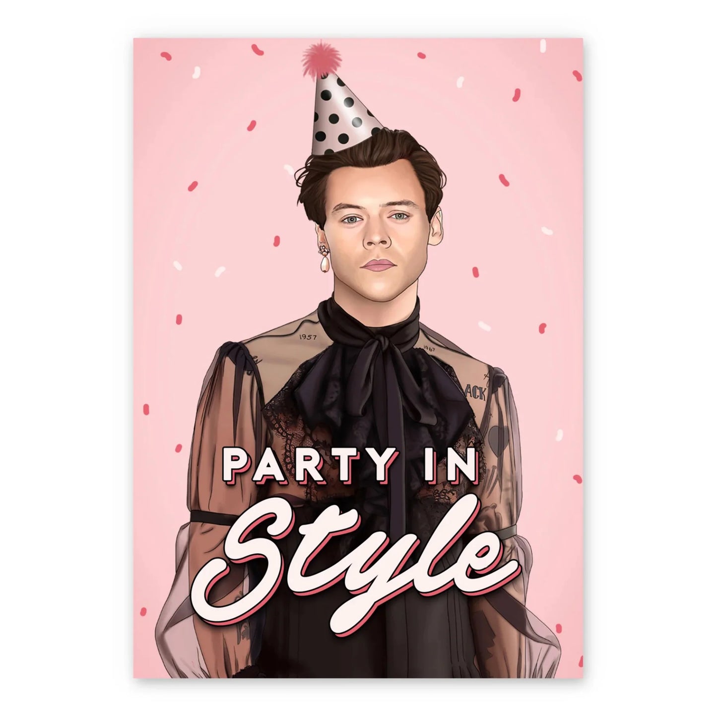 PARTY IN STYLE BIRTHDAY CARD