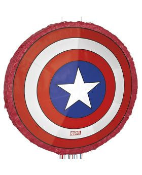 Captain America Pinata, Pull String, 18 x 18, 1ct