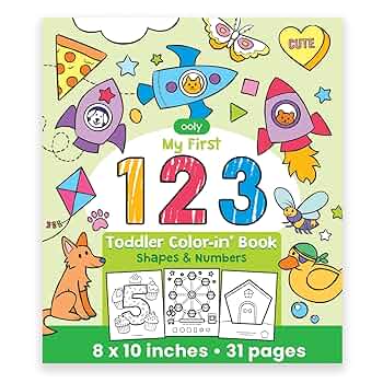 Toddler Color in Book 123- Coloring Book