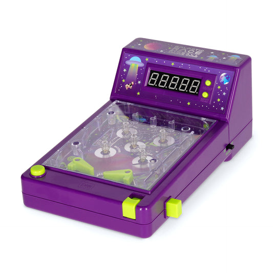 Legami - Pinball Arcade - Galactic Race, Vintage Game with Double Control Toggles, Electronic Scoreboard, Sounds and Lights, Works with AA Batteries (not Included), 14.5 x 10.5 x 25 cm