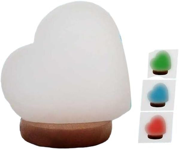 Relaxus Heart Colour-Changing Mini Himalayan Salt Lamp, Perfect for Your Desk, Side Table or Night Table, Home or Office. Relax with This Therapeutic Desktop Salt Lamp. USB Operated. 54.5" 1.65lb