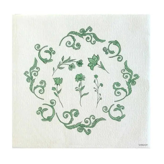 FRANCOISE PAVIOT "REGENCE VERT" DINNER NAPKIN
