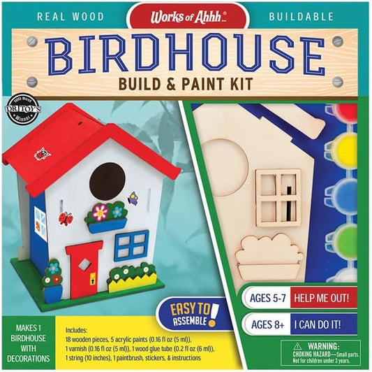 Works of Ahhh. MasterPieces Birdhouse Wood Craft Paint Kit