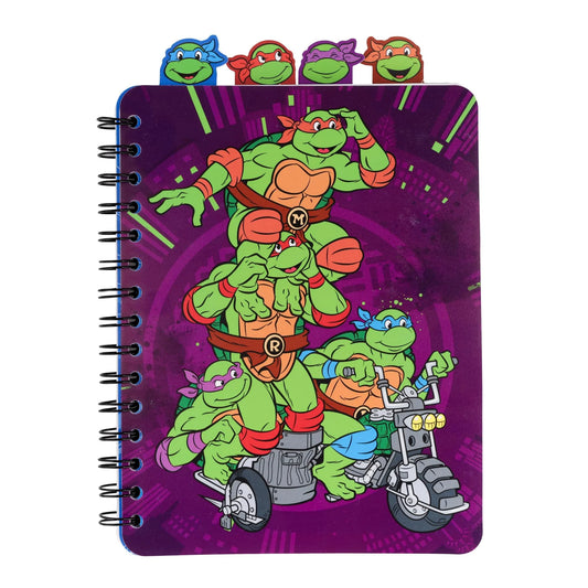 Teenage Mutant Ninja Turtles 4-Tab Spiral Notebook With 160 Dotted Sheets