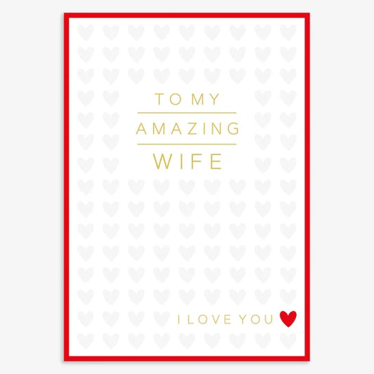 To my amazing wife card