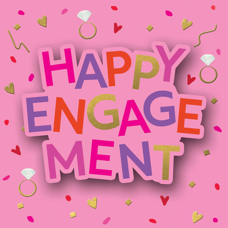Happy engagement card