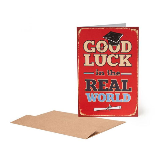 Good Luck in the Real World card