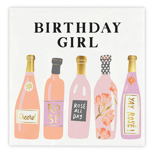 Slant Birthday Girl Napkins
