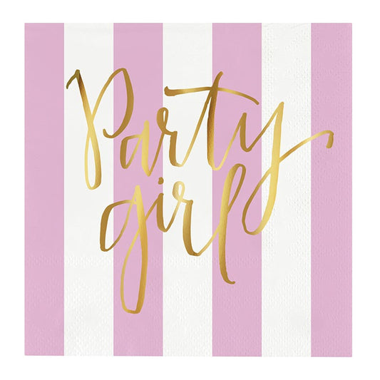 Foil Beverage Napkins - Party Girl
